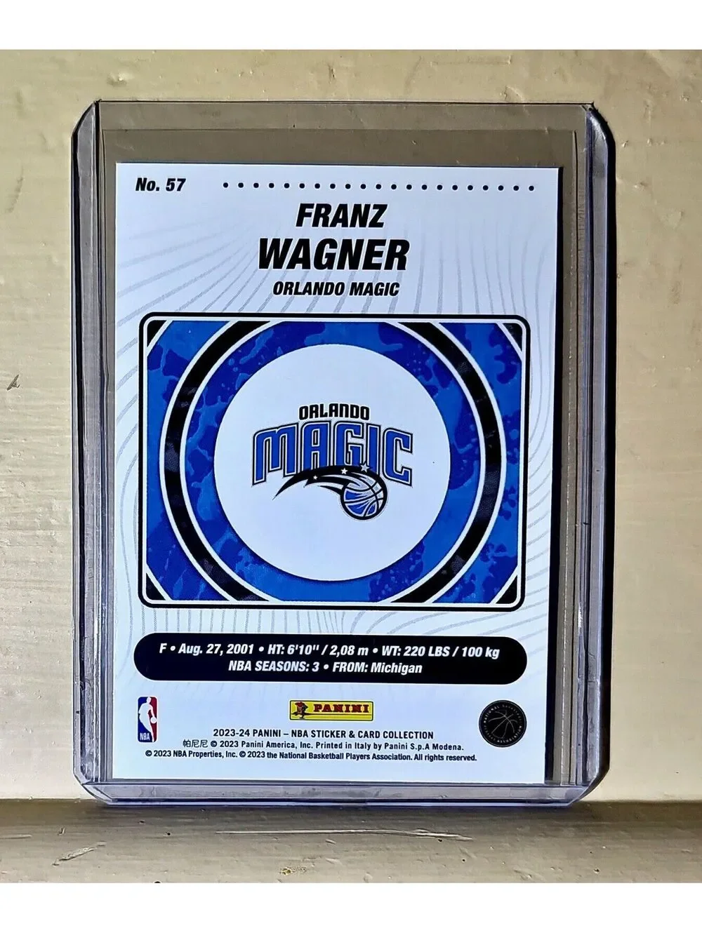 Franz Wagner 2023-24 Panini NBA Basketball #57 Card Orlando Magic